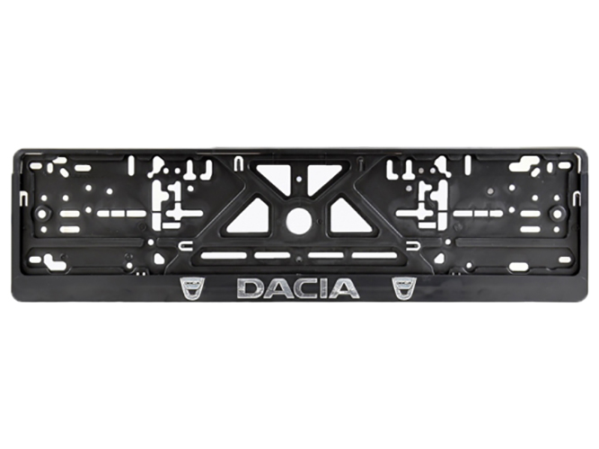 Рамка номера пластиковая с хромированной рельефной надписью DACIA