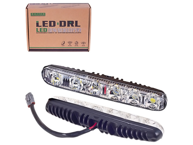 Фары дневного света XS-006 DRL, 6LED с поворотом, 4W, 12V, 190×26мм