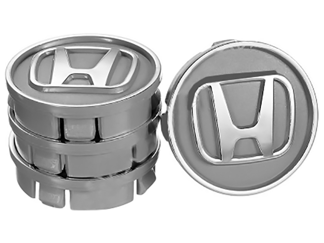 Заглушка колесного диска Honda, 60x55, серый, ABS пластик
