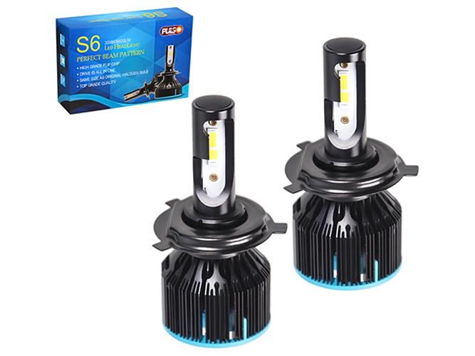 Лампы Pulso S6, LED, H4-H, L, Flip Chip, 12-24V, 33W, 3600Lm, 6000K