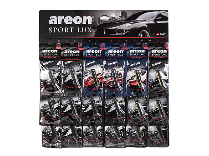 Освіжувач повітря рідкий листочок AREON "SPORT LUX" MIX на планшеті 5мл (кратн. 18шт) (ціна за 1шт)