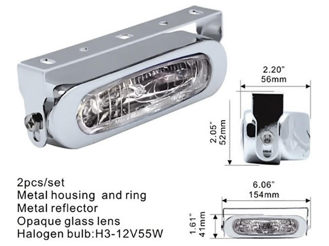 Фара дополнительная DLAA 990E-W/H3-12V-55W/154x41мм