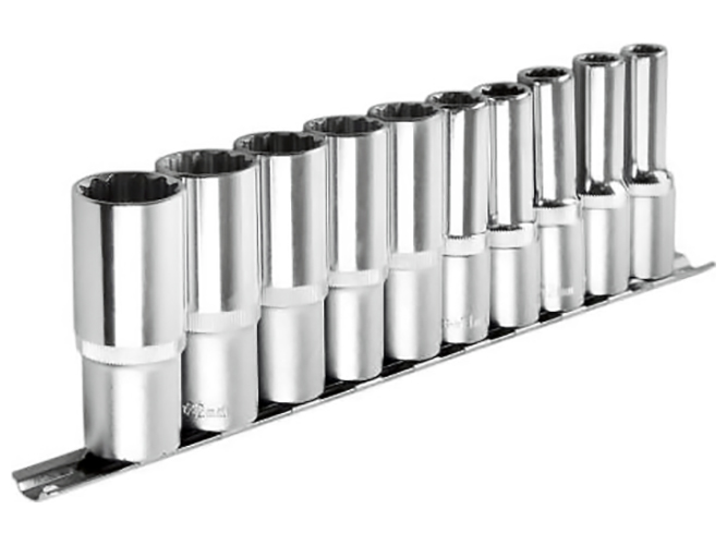 Набір голівок високих Alloid, 1/2", 10,11,12,13,14,17,19,21,22,24мм, 12г (ціна за набір 11шт)