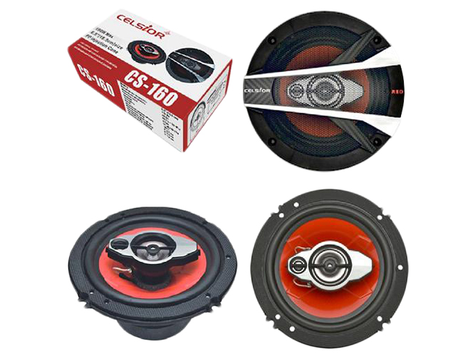 Динамики двухполосные коаксиальные Celsior CS-160 Red 6,5” (16,5см)