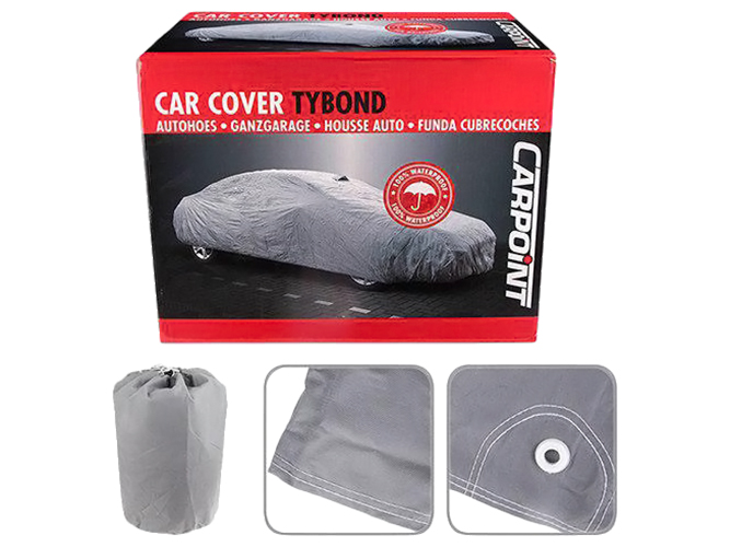 Тент автомобильный CC 14306H  S серый Tybond 406х150х116см