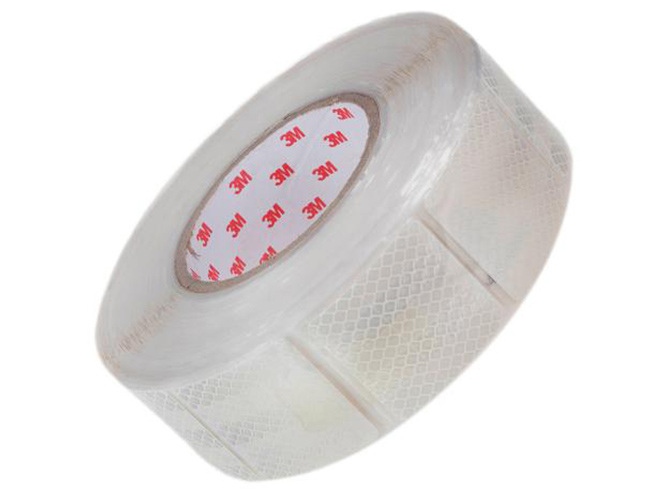 Лента светоотражающая, белая, 5см х 25м сигментированная