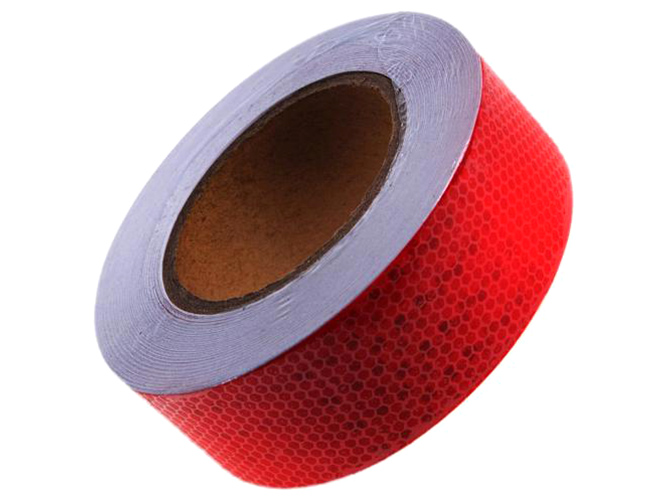 Стрічка світловідбивна, 5см х 50м, RED (10315/47687)