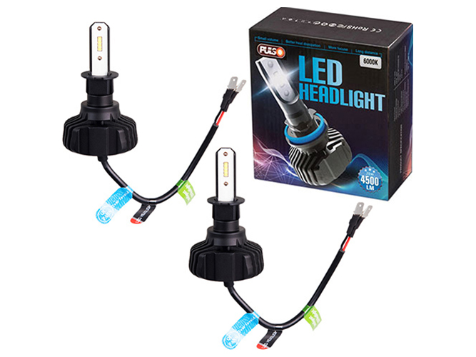 Лампы Pulso S1 PLUS, H3, LED-chips CSP, 9-32v2x20w, 4500Lm, 6500K