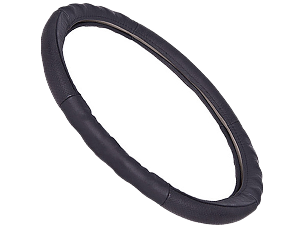 Чехол для руля B 017 XXL (43-46см), белая основа, кожа (цвет черный)