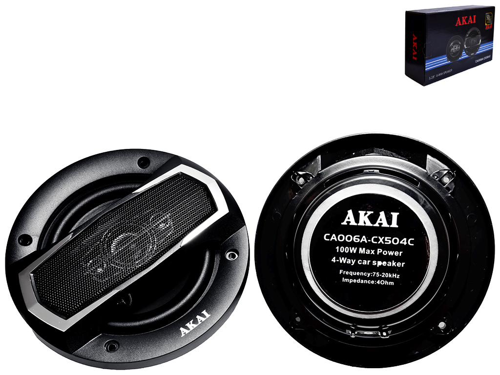 Динамики четырехполосные коаксиальные Akai CA006A-CX504C 13см