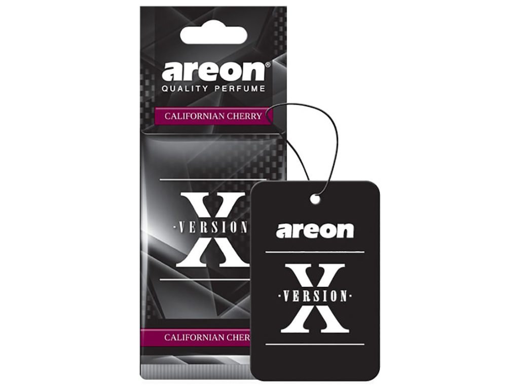Освіжувач повітря AREON Х-Version листочок з тестером Каліфорнійська вишня НОВИНКА!