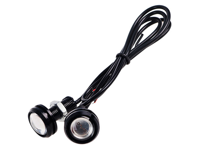 Болты для крепления номера с подсветкой 18-COB 12V черные 2шт, White (AG-48639)
