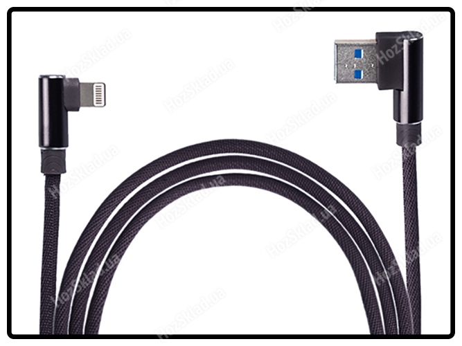 Кабель USB-Apple Black 90°