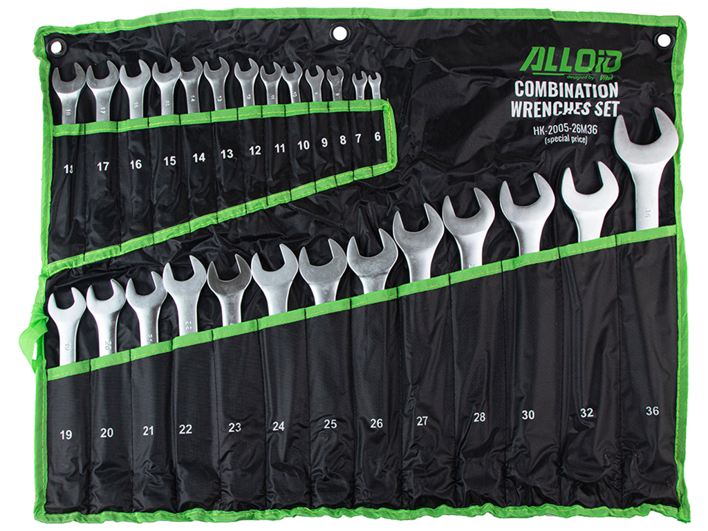 Набор ключей комбинированных Alloid (цена за набор 26 предметов), НК-2005-26М36