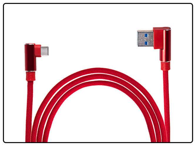 Кабель USB - Type С (Red) 90°