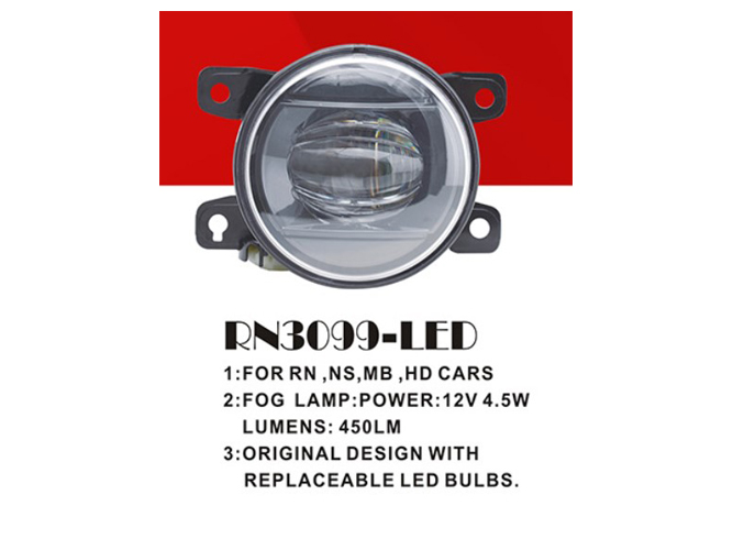 Фары дополнительные RN-3099-LED, универсальные (Renault/HD/NS/MB/SZ), LED, 12V, 4.5W, 450Lm, с прово