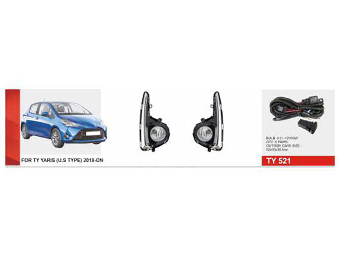Фары дополнительные модель Toyota Yaris 2018-20 (TY-521A)