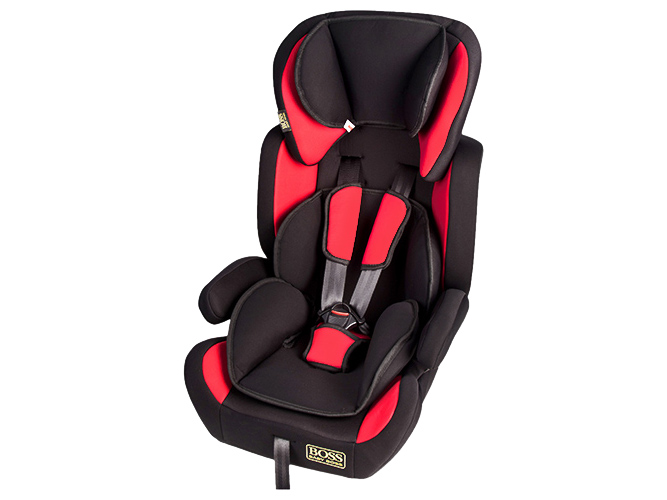 Автокрісло дитяче BOSS NE-EF-08 1-12 років (9-36кг) група 1-2-3 чорно-червоне