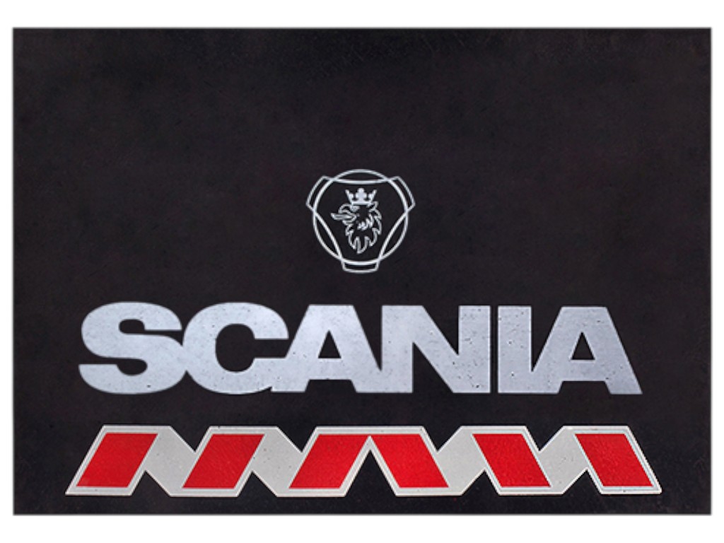 Брызговики для грузовых машин, Scania, резина, 585×400мм, цвет черный (цена за 2шт)