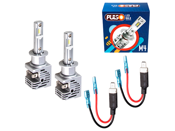 Лампы Pulso M4, H1, LED-chips CREE, 9-32v, 2x25w, 4500Lm, 6000K