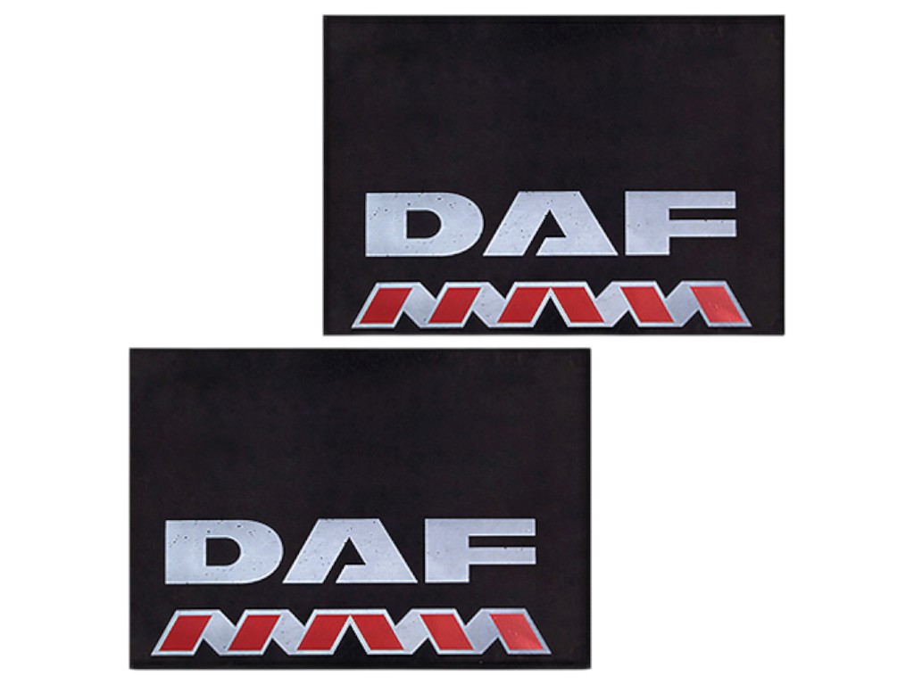 Брызговики для грузовых машин, DAF, резина, 585×400мм, цвет черный (цена за 2шт)