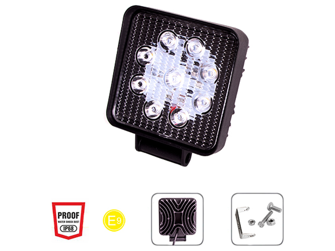 Фара рабочего света Pulso, WLP-27S1F5 FLOOD, 9Led х 3W, 10-30V, 27W, 6000K