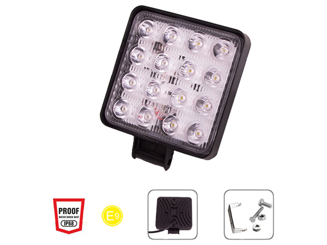 Фара рабочего света Pulso, WLP-48S1S5 SPOT, 16Led х 3W, 10-30V, 48W, 6000K