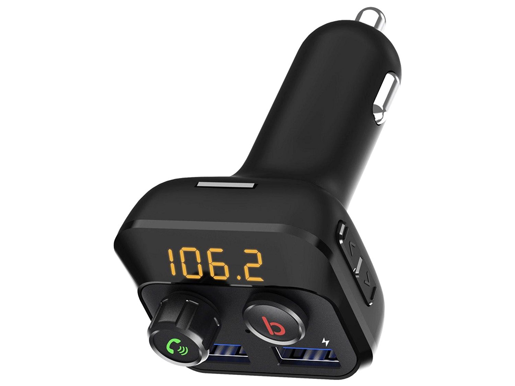 FM-трансмиттер Grand-X 98GRX MegaBass, Bluetooth V5.0, Hands Free, MicroSD, 2USB 1A-2.4A