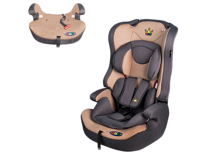 Автокресло детское KIM 4578-4575 HB616 (9-36кг) группа 1-2-3 Grey-Beige