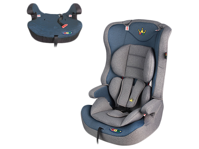Автокресло детское KIM 4618-4606 HB616 (9-36кг) группа 1-2-3 Grey-Blue