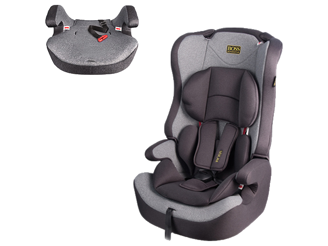 Автокрісло дитяче BOSS Automative 4579-4618 HB636 (9-36кг) група 1-2-3 Black-Grey