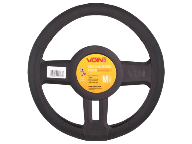 Чехол руля VLOD-L2031 BK, M, черный, перфорированная кожа