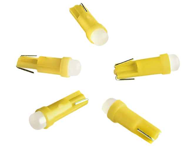 Лампа діодна T-5, COB, жовта