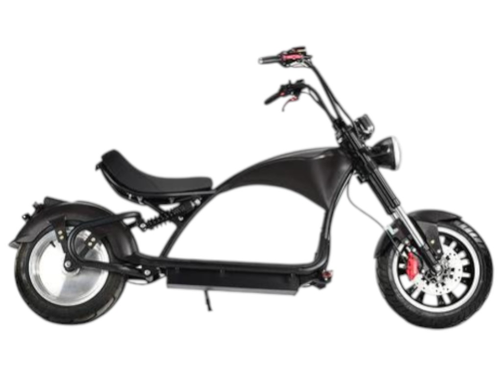 Електроскутер Rooder Chopper, 2000Вт, 60В/20Ач, li-ion, дискові гідравлічні гальма, колір чорний