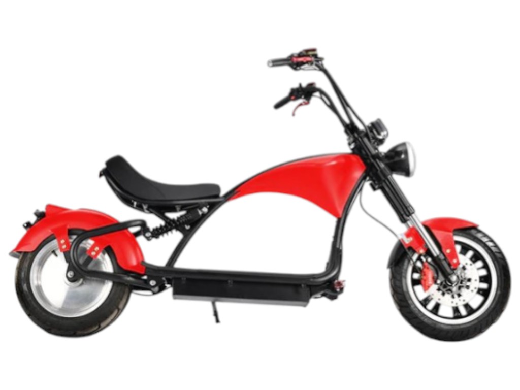 Електроскутер Rooder Chopper, 2000Вт, 60В20Ач, li-ion, дискові гідравлічні гальма, колір червоний