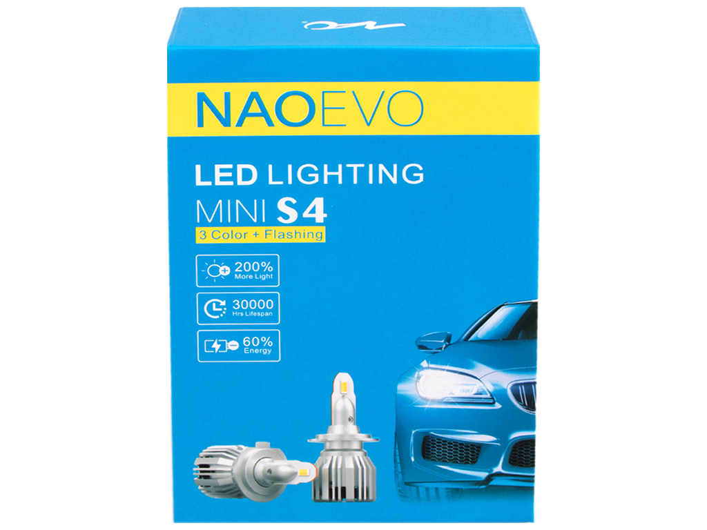 Лампи Naoevo S4 LED H8/H9/H11/H16, Flip Chip, 9-16V, 30W,3600Lm Emergency