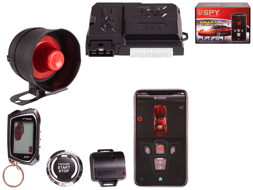 Сигнализация SPY Bluetooth PKE, M9-S, LC095-836, Start, 2-way
