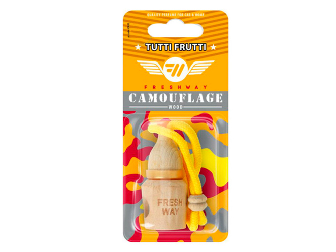 Освежитель воздуха Fresh Way "Camouflage Wood" Tutti fruti