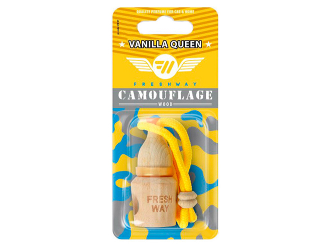 Освежитель воздуха Fresh Way "Camouflage Wood" Vanilla Queen