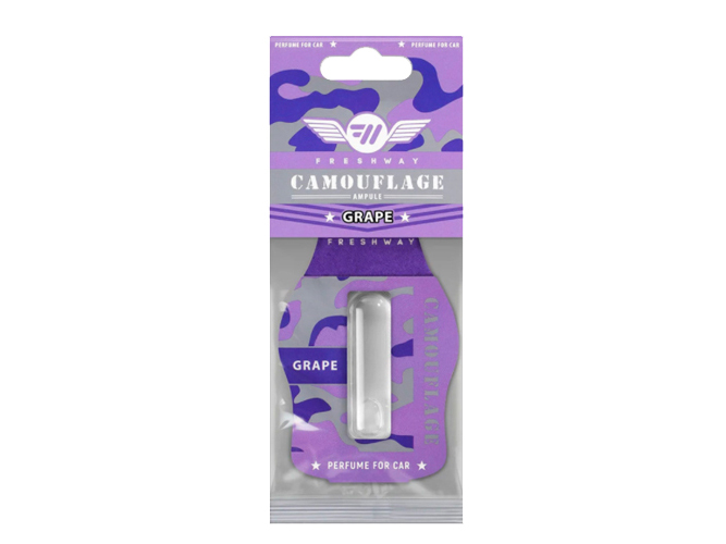 Освежитель воздуха жидкий Fresh Way "Camouflage Ampule" Grape 4,5мл