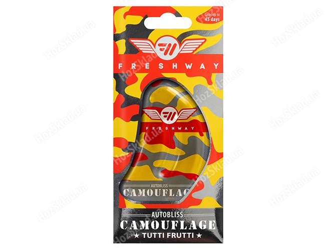 Освіжувач повітря рідкий Fresh Way Camouflage AutoBliss Tutti Frutti 8мл