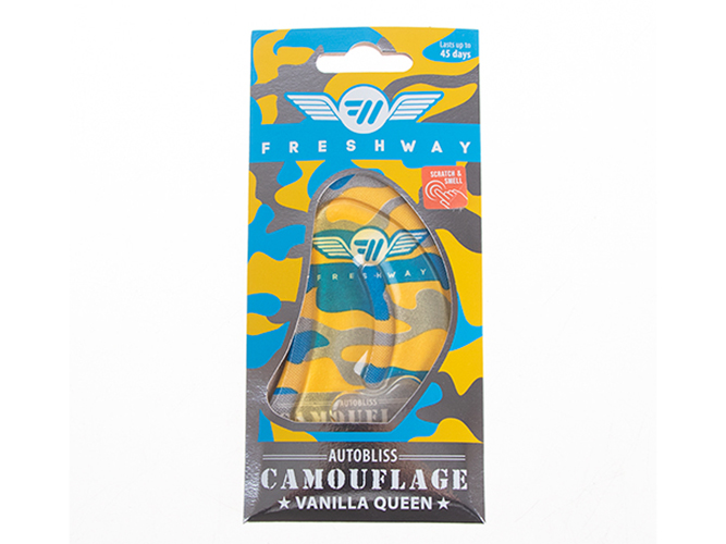 Освіжувач повітря рідкий Fresh Way "Camouflage AutoBliss" Vanilla Queen 8мл
