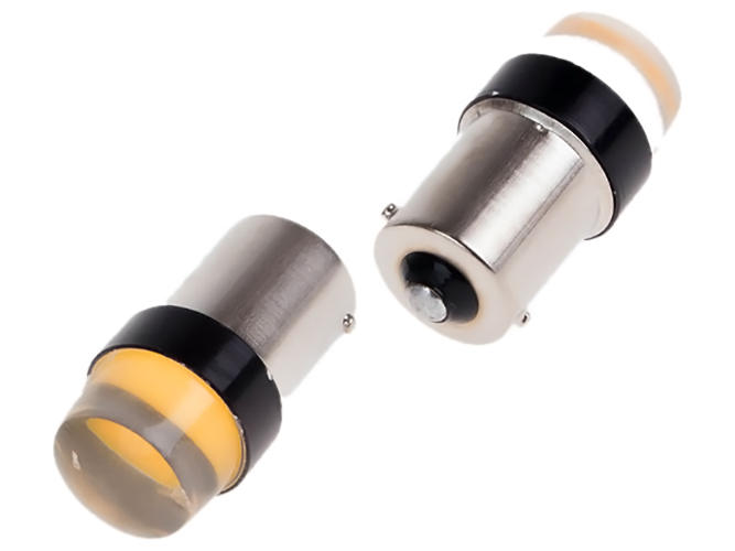 Лампа диодная S25, 1156 Silicone, Y, 10504
