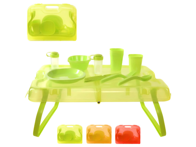 Набор для пикника, 40x30x8,5/58x39x20см, на 4 персоны, R81887, MPH019712 (цена за 27 предметов)