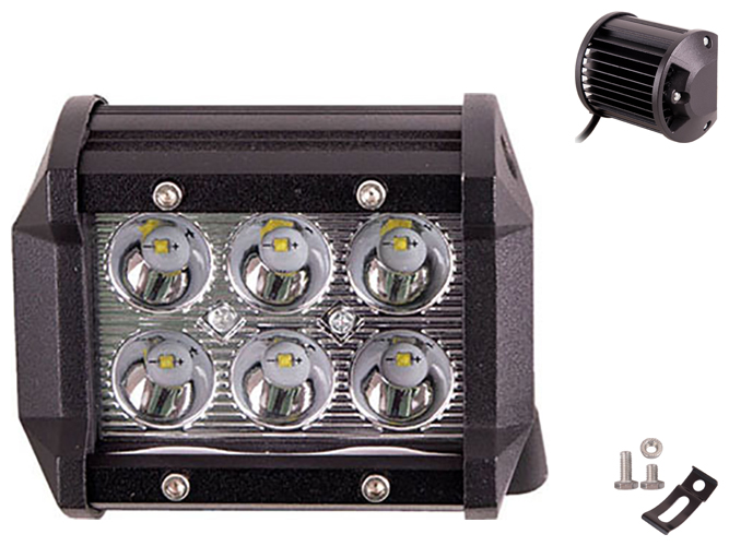 Фара рабочего света Pulso, WLP-21S6 SPOT, 6Led х 4W, 95х75х75мм, 10-30V, 24W, 6000K