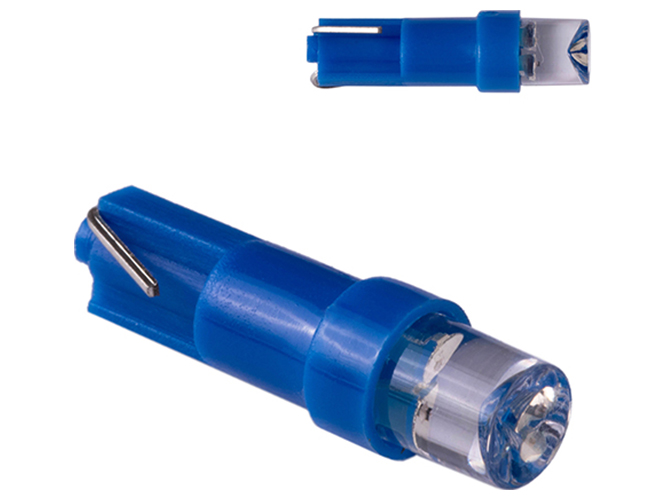 Лампа Pulso габаритная LED T5/1SMD-3030, 12v, 0.5w, 3lm Blue (LP-120302)