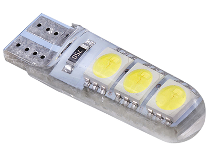 Лампа Pulso габаритная LED T10/6SMD-5050 static, 12v, 0.5w, 240lm White (LP-132466)
