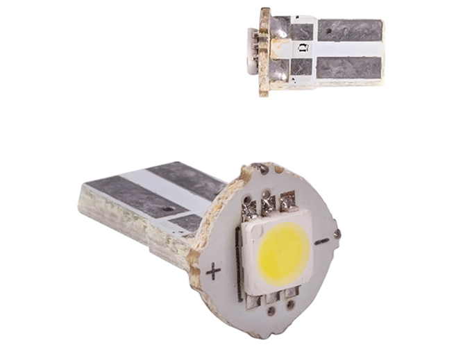 Лампа Pulso габаритная, LED T10, 1SMD-5050, 12v, 0,5w, 12lm, белая