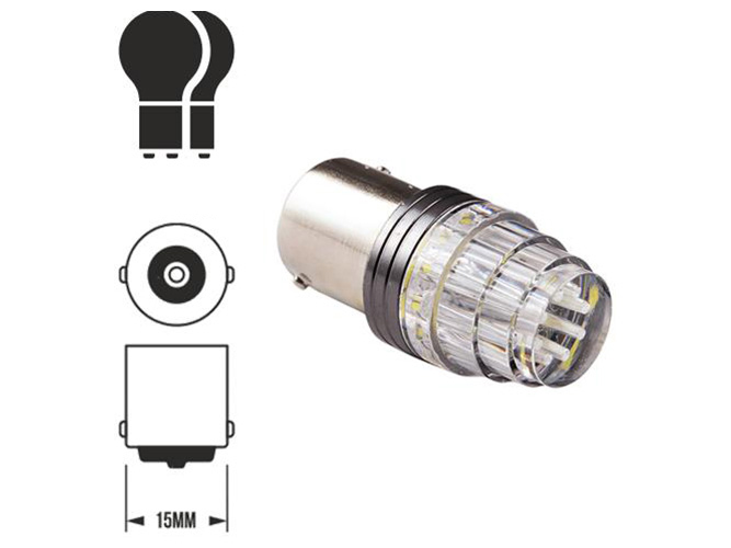 Лампа PULSO габаритная LED 1156, 9SMD-2835, 12v, 7w, 665lm White (цена за 1шт) (LP-706656)