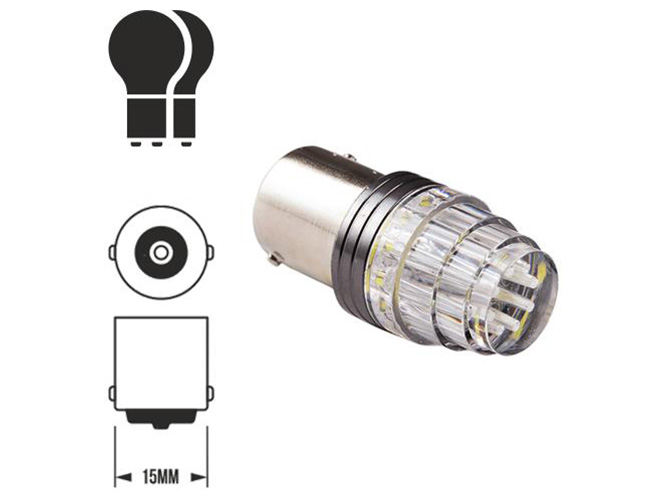 Лампа PULSO габаритная LED 1156, COB, 12v, 2w, 180lm White (цена за 1шт) (LP-201806)